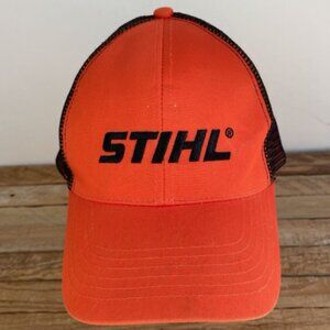 Official STIHL Orange Snapback Trucker Hat – Embroidered Logo